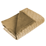 Folded Tan Heated Blanket - Cove