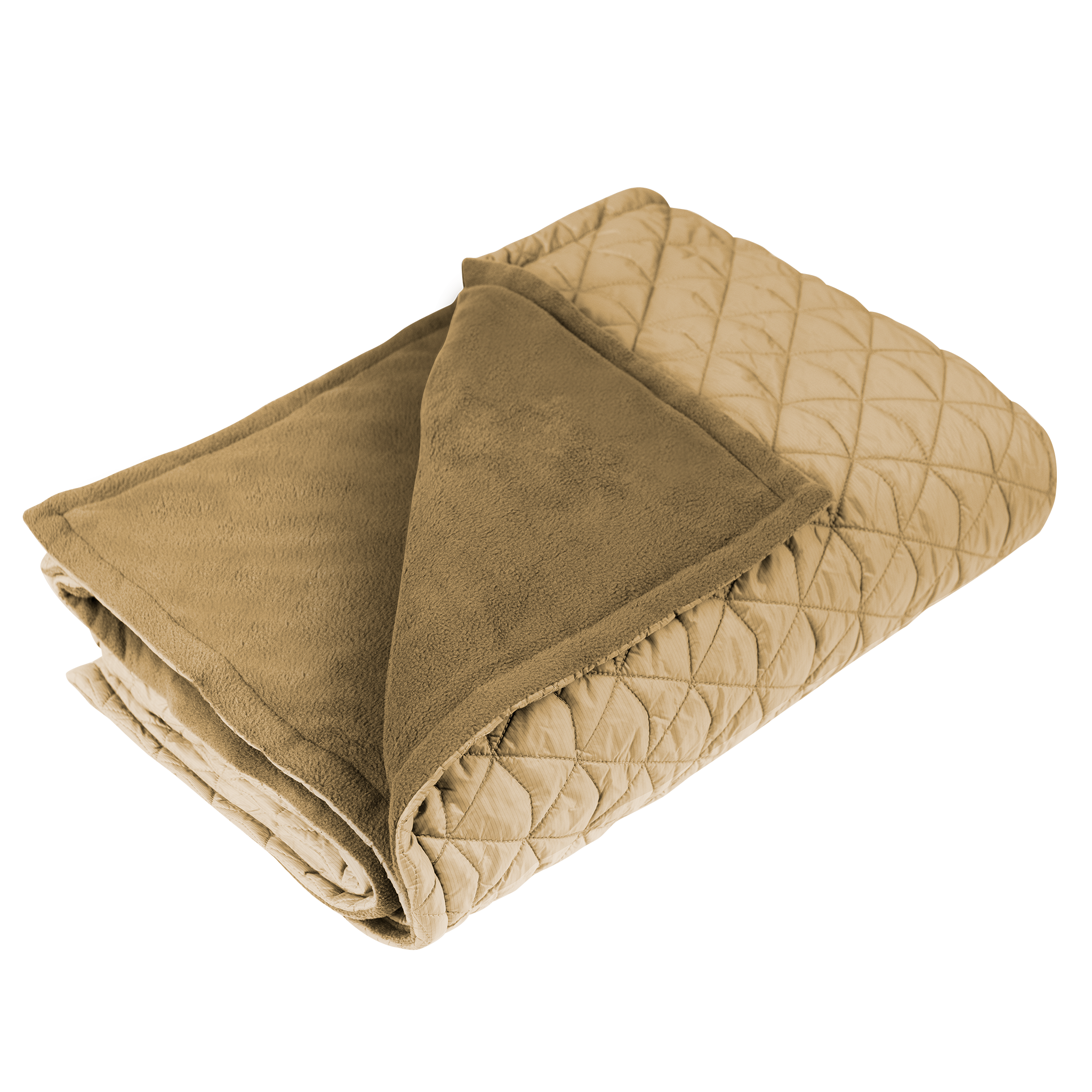Folded Tan Heated Blanket - Cove
