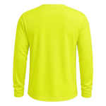 Ray Men's UPF Sun Long-Sleeved T-Shirt back view - hi-vis yellow