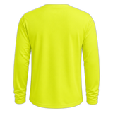 Ray Men's UPF Sun Long-Sleeved T-Shirt back view - hi-vis yellow