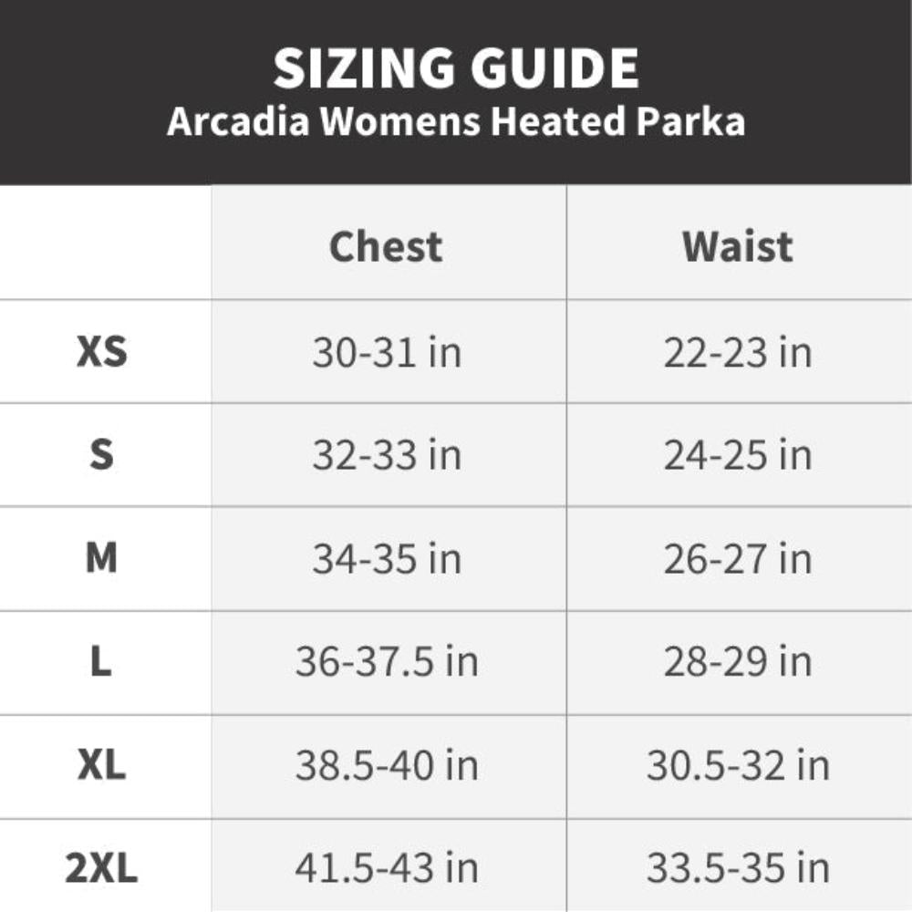 Arcadia Womens Heated Parka - Gobi Heat