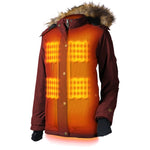 Arcadia Womens Heated Parka - Gobi Heat