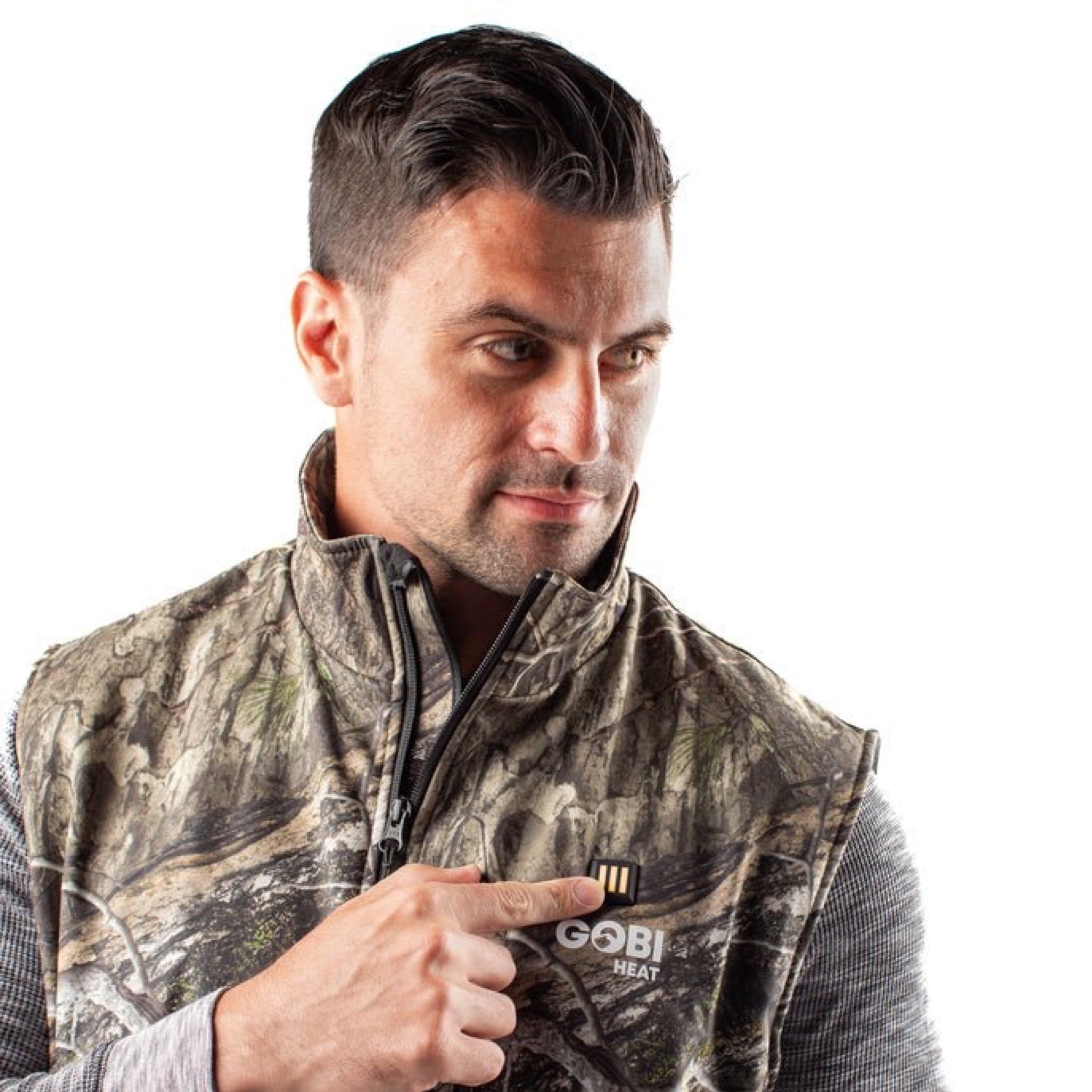Colorado Mens Heated Hunting Vest - Mossy Oak® Camo - Gobi Heat