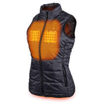 Element Women's Heated Vest, with the heat zones highlighted on the chest.