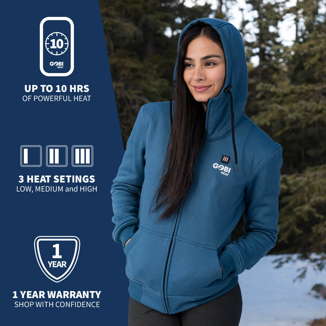 Ridge Womens Heated Hoodie - Gobi Heat