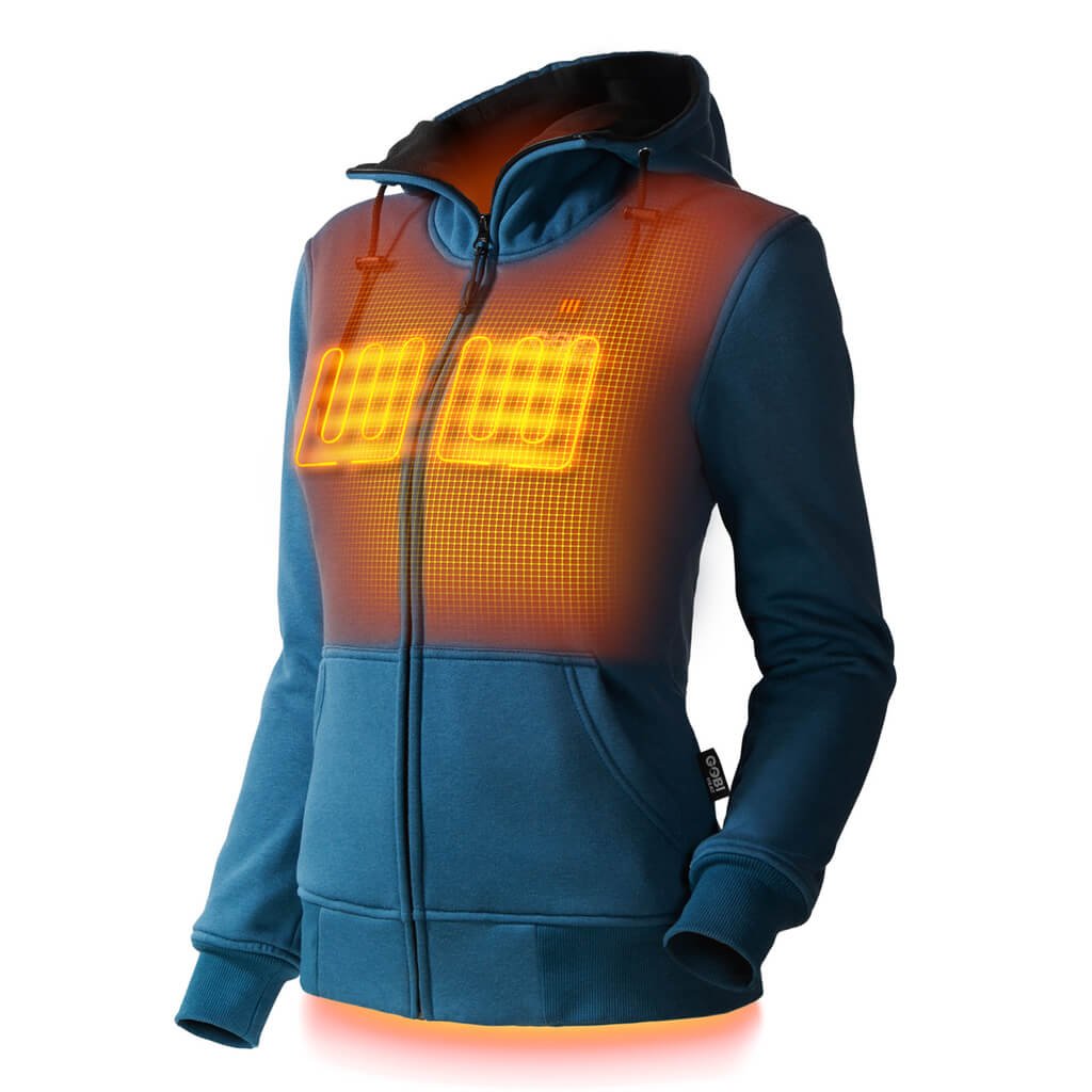 Ridge Womens Heated Hoodie - Gobi Heat