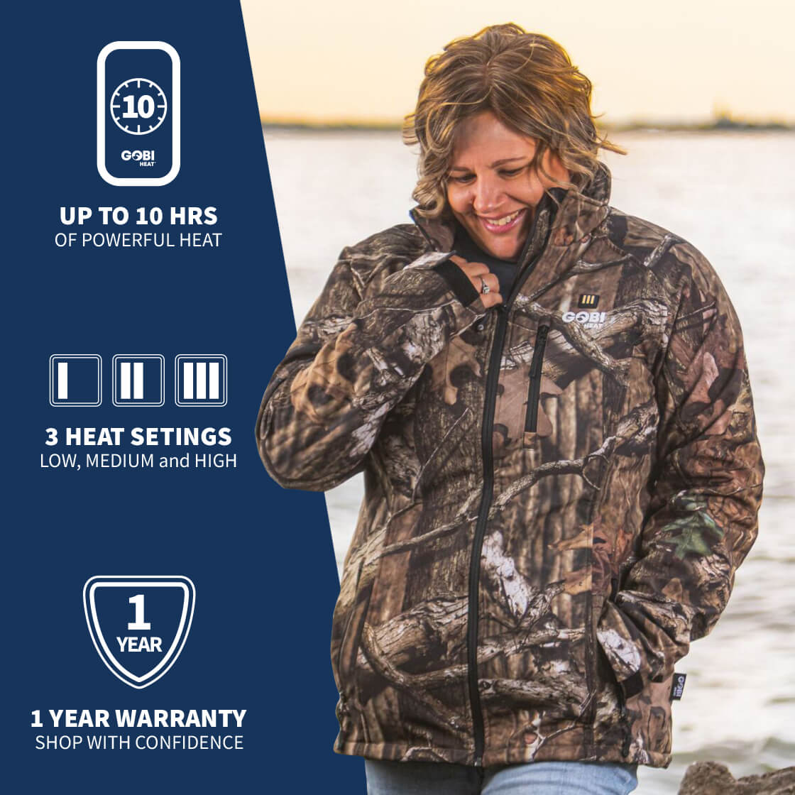 Sahara Women's Heated Hunting Jacket - Mossy Oak® Camo - Gobi Heat