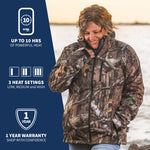 Sahara Women's Heated Hunting Jacket - Mossy Oak® Camo - Gobi Heat
