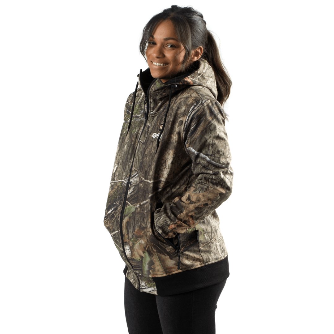 Shadow Womens Heated Hunting Hoodie - Mossy Oak® Camo - Gobi Heat