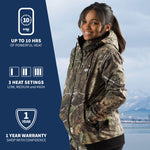 Shadow Womens Heated Hunting Hoodie - Mossy Oak® Camo - Gobi Heat