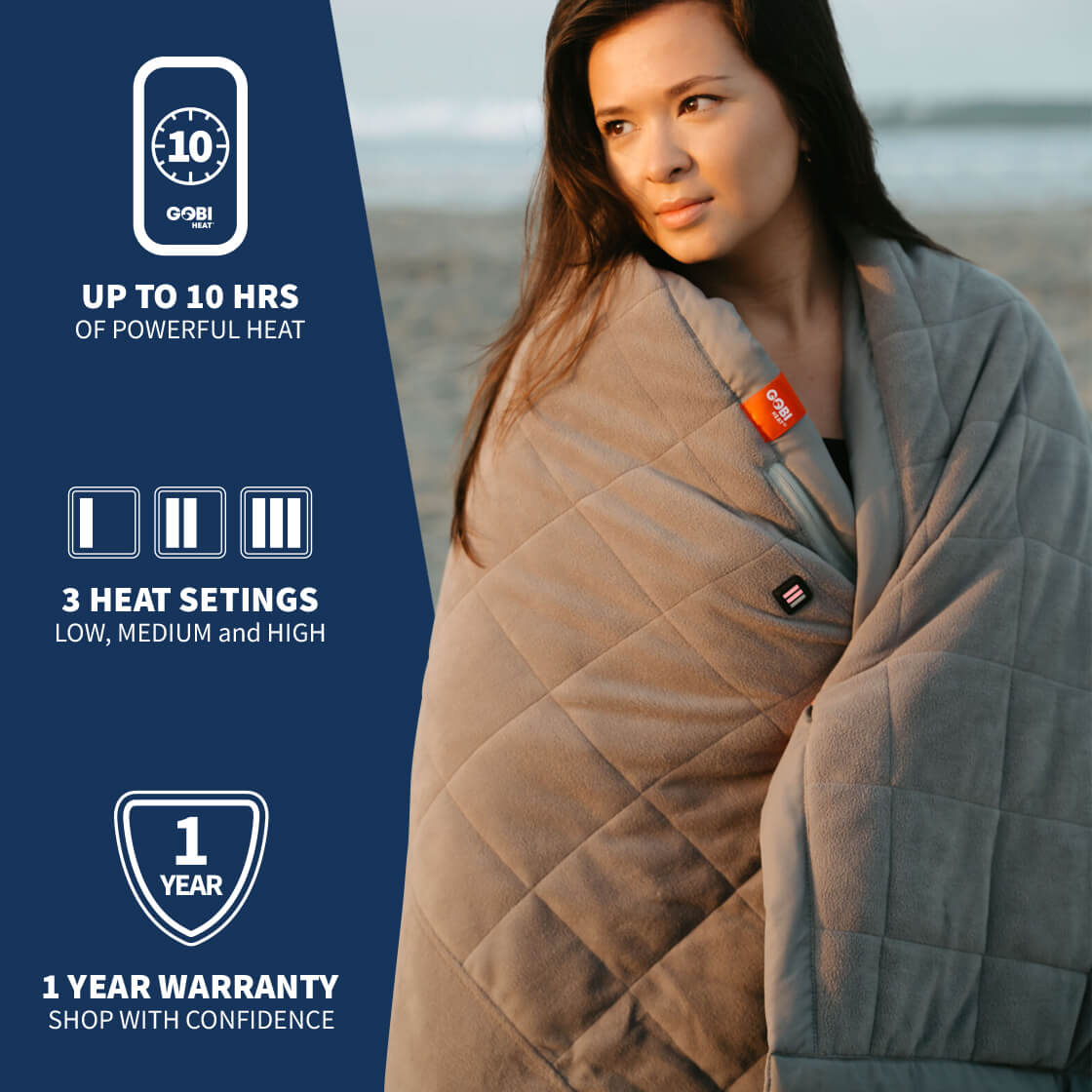 Zen Portable Heated Blanket - Gobi Heat